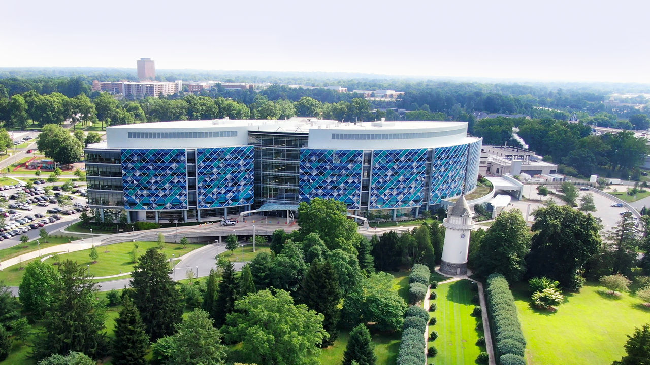 Areal exterior photo of the Nemours Children's Hospital in Delaware