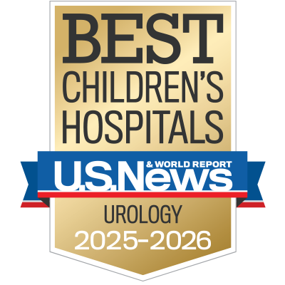 U.S. News & World Report Best Children's Hospitals Urology 2025-26 badge