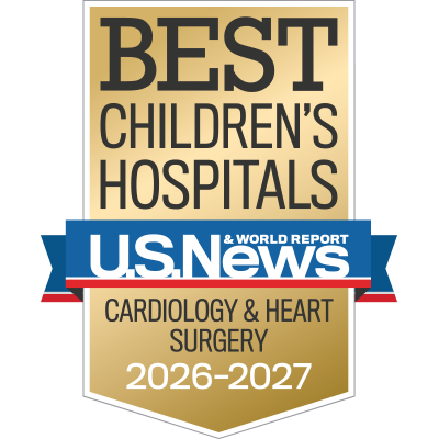 U.S. News & World Report Best Children's Hospitals Cardiology & Heart Surgery 2026-27 badge