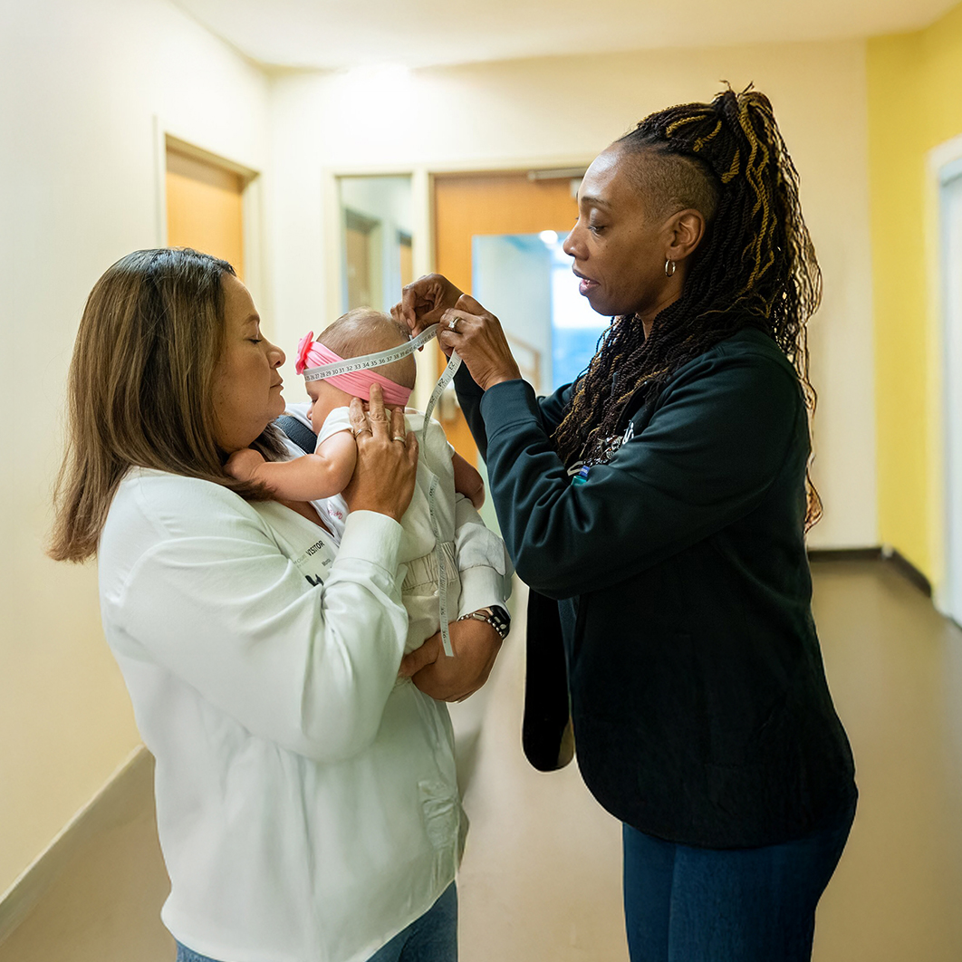 Mother and Doctor with baby